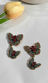 RHINESTONE BUTTERFLY EARRINGS