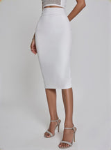 Mariam Bandage Pencil Skirt In White