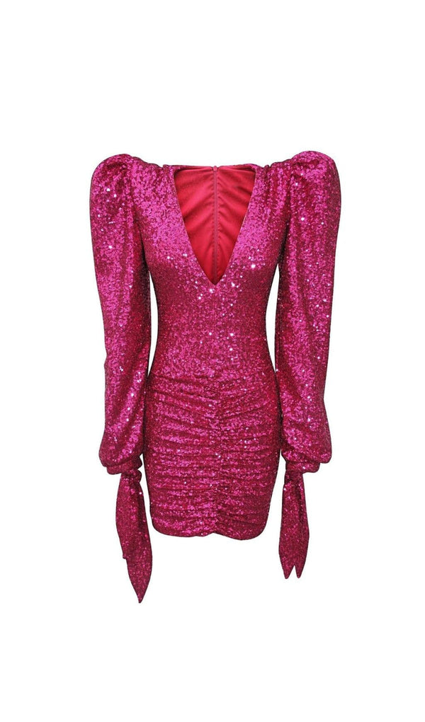 PINK SEQUIN MINI DRESS