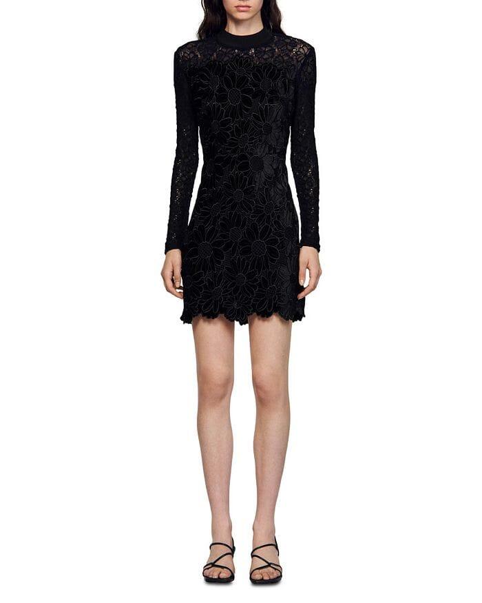 MAYEN VELVET LACE GUIPURE DRESS