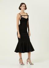 STRAPY SLIM MAXI DRESS IN BLACK