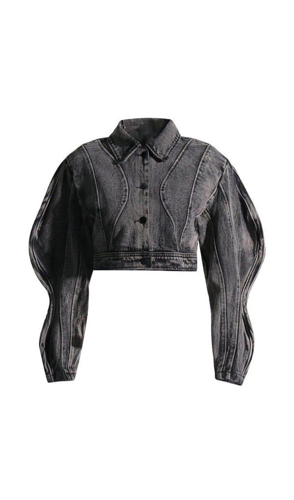 LONG SLEEVE WAVE DENIM JACKET