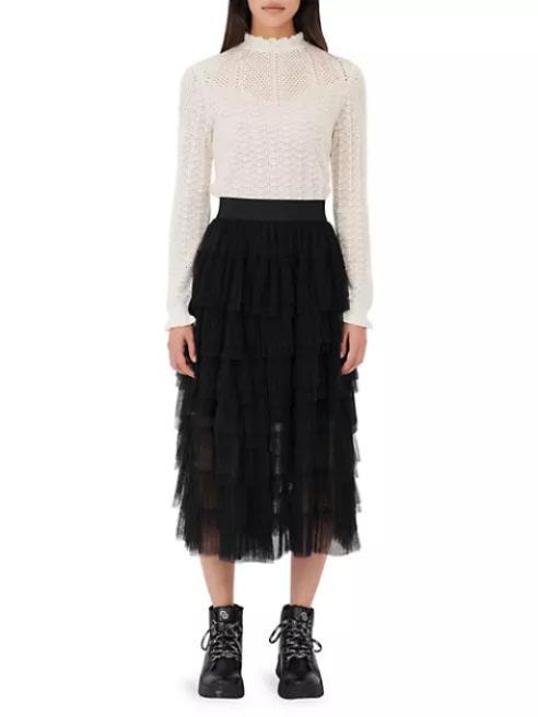 TIERED TULLE SKIRT