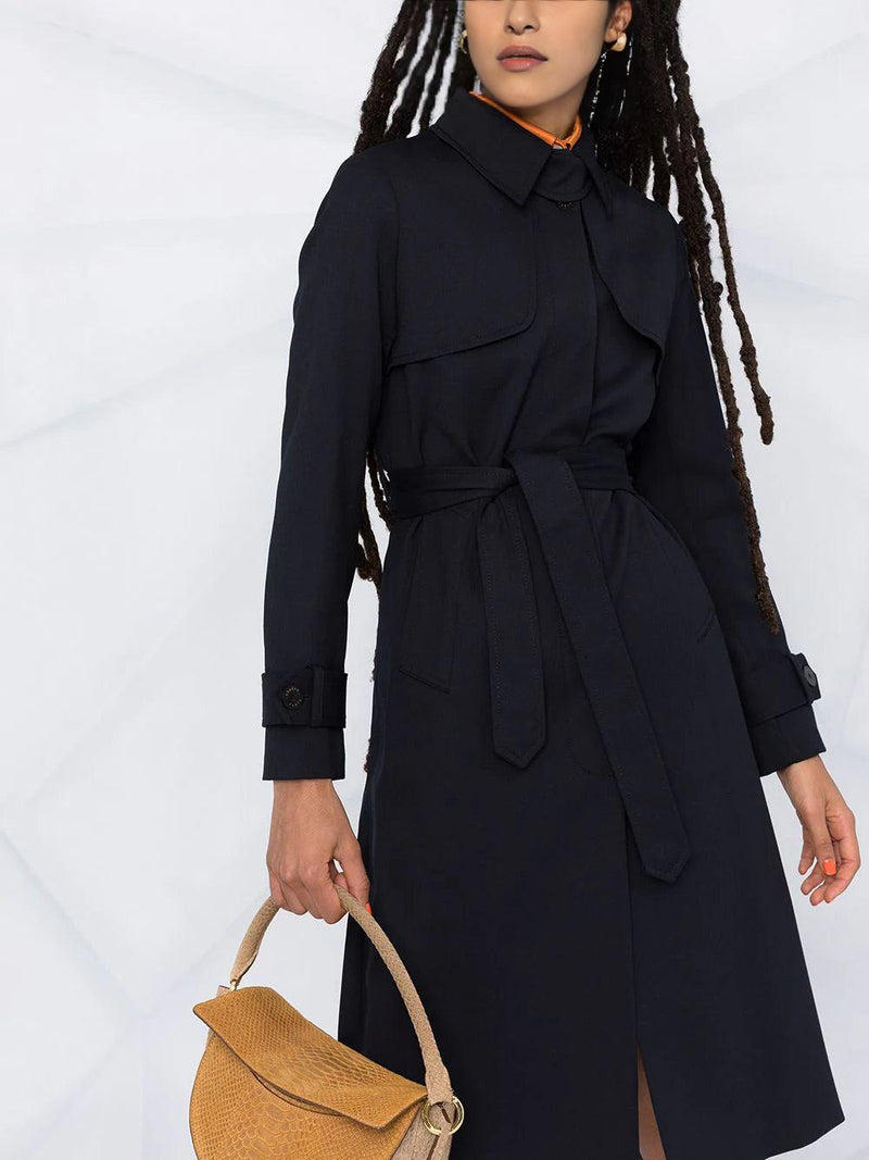 PLEAT-BACK TRENCH COAT