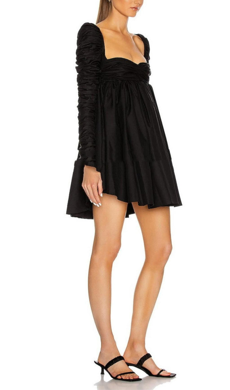 PLEATED MINI DRESS