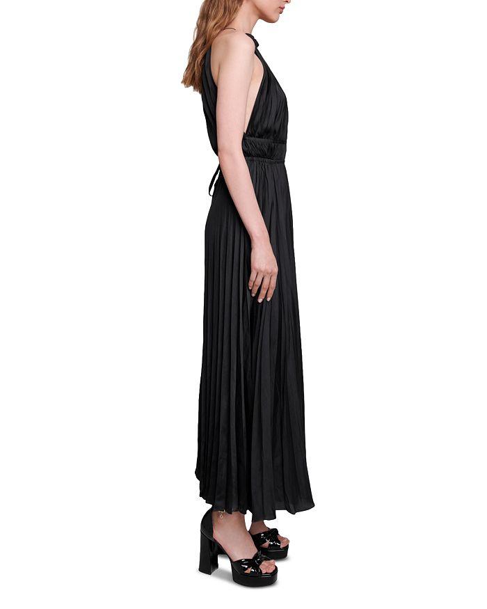 PLEATED SLEEVELESS MAXI DRESS