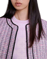 LONG-SLEEVE TWEED BOUCLE JACKET