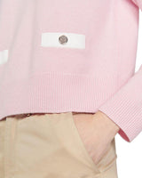 FINE KNIT BACK BUTTON SWEATER