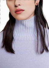 CASHMERE BLEND MOCK NECK SWEATER