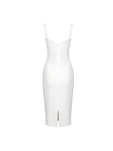 Finbar Patchwork Lace Bandage Dress In White