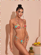 Dina Floral Bikini Three Piece Set