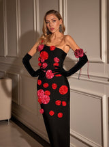 Ventura One Shoulder Flower Bandage Dress