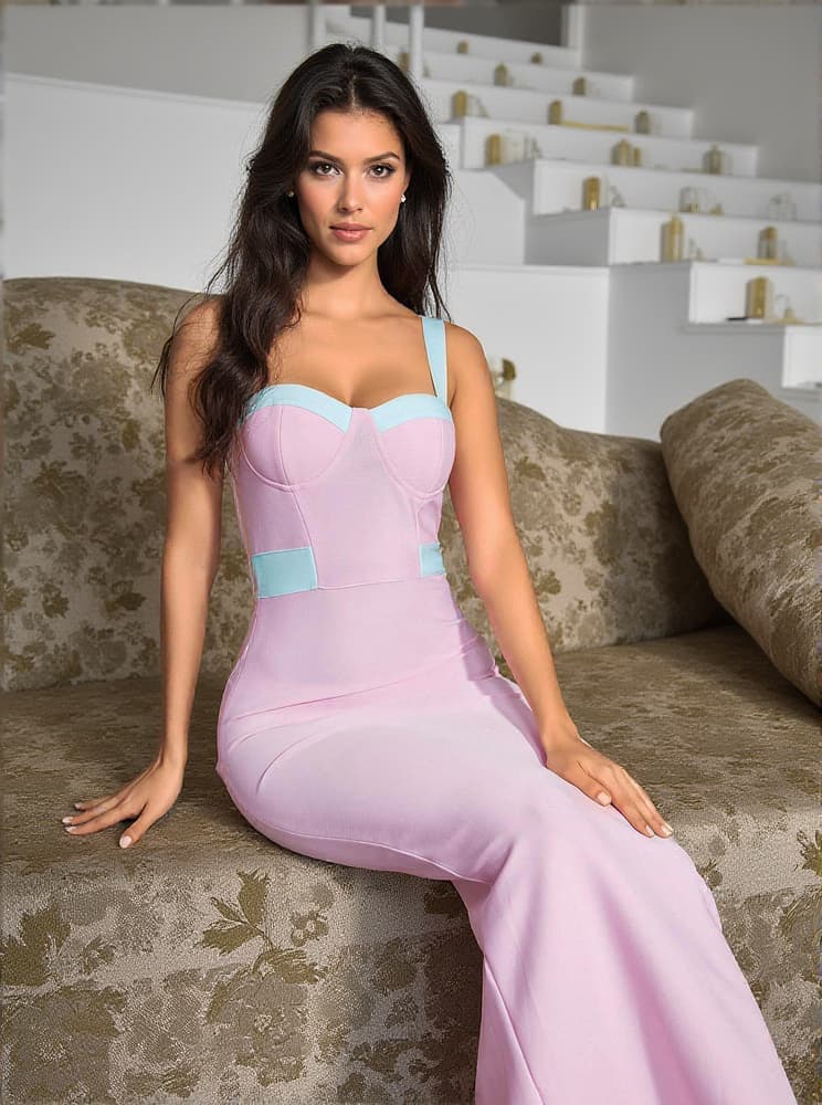 Margaux Bandage Maxi Dress In Pink