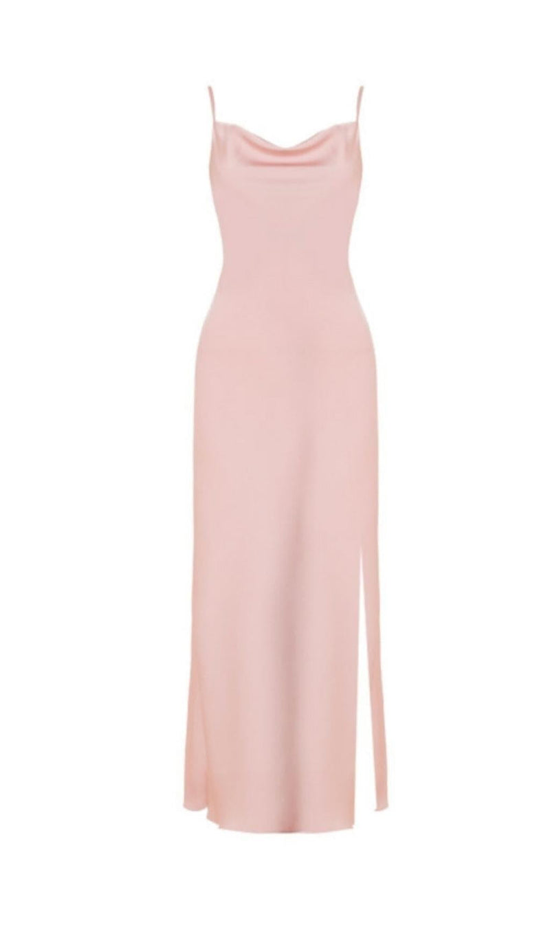 BANDAGE STRAP MIDI DRESS IN PINK