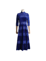 Altair Hollow Patchwork Velvet Dress