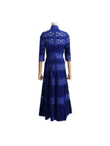 Altair Hollow Patchwork Velvet Dress