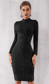 BLACK BANDAGE BASE DRESS