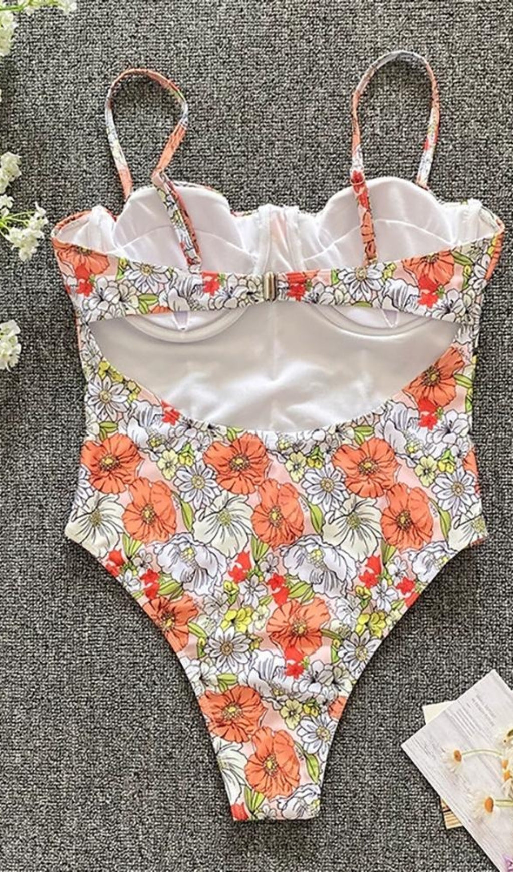 Mois Printed Cutout Swimsuit