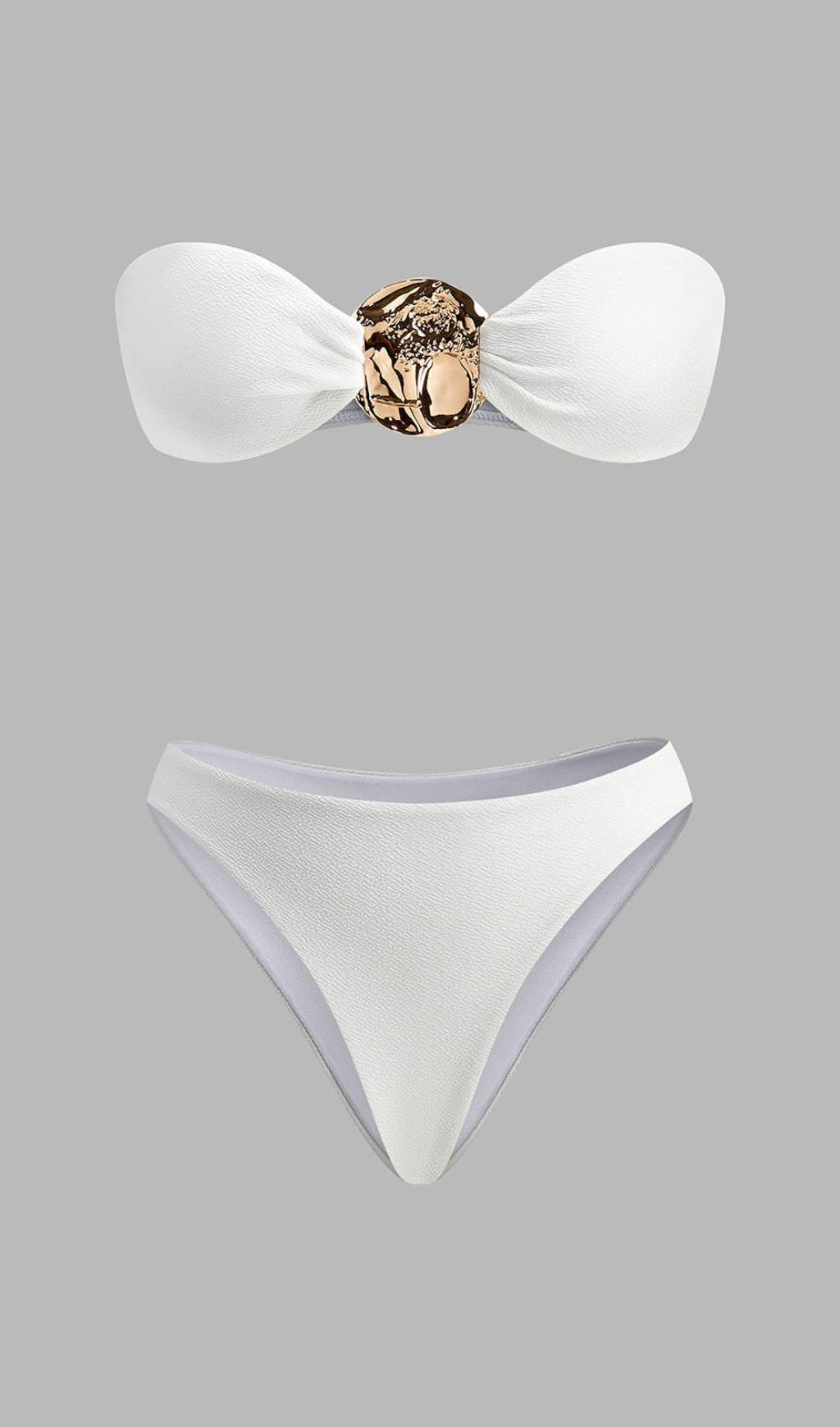 Gold Bikini Set and Stylish Pareo