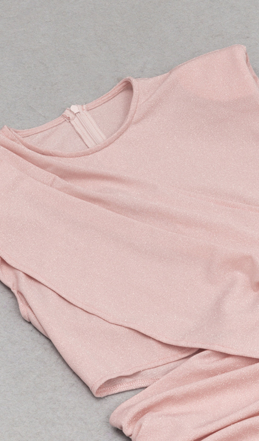 Cutout Ruched Midi Dress in Light Pink