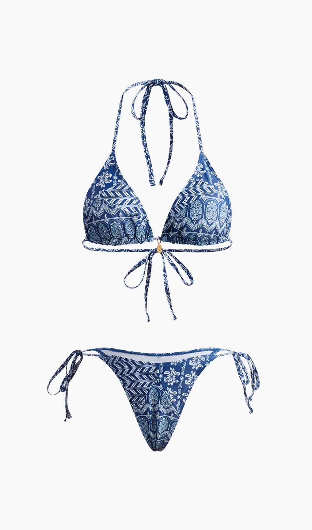 Printed Adjustable Strap Bikini Set