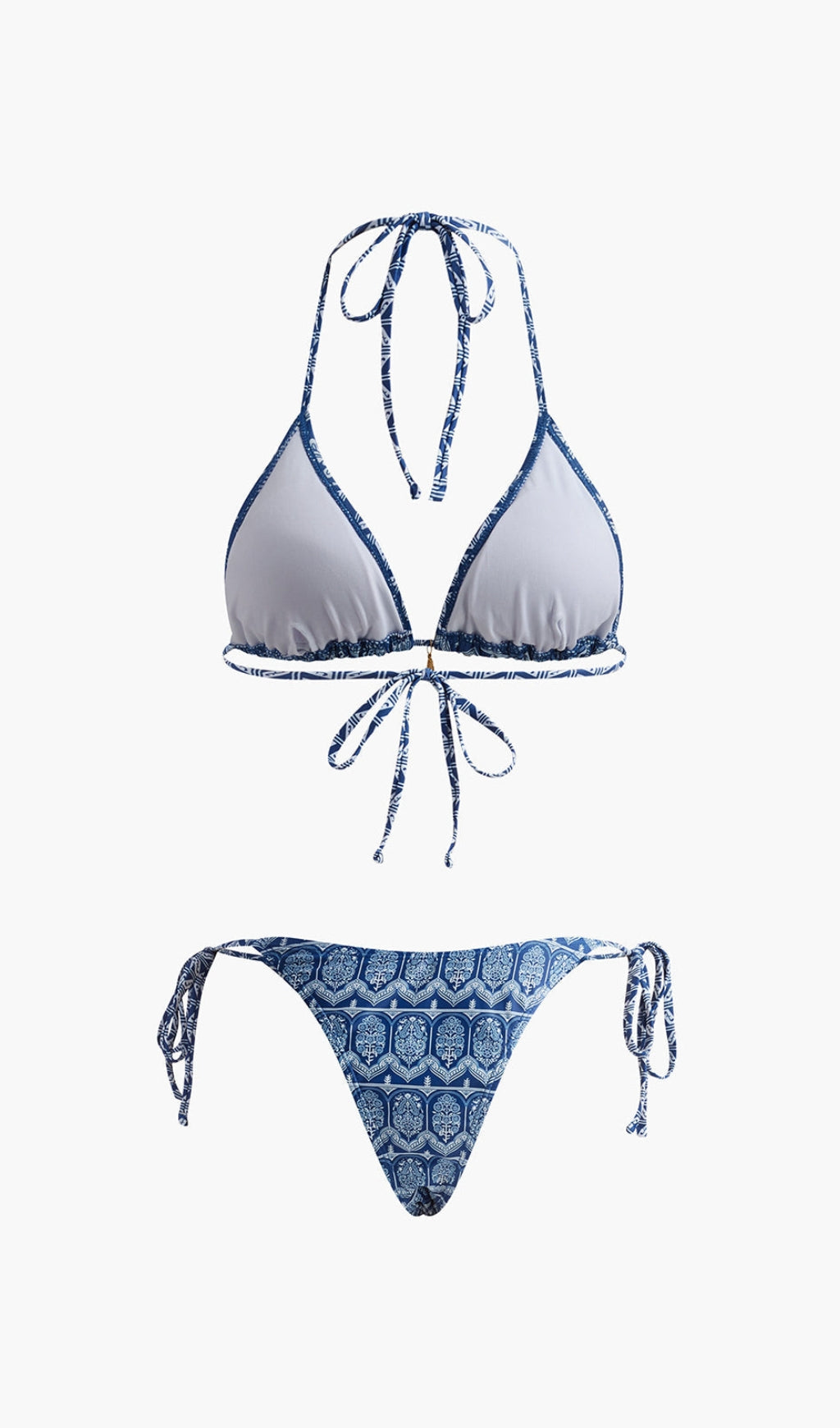 Printed Adjustable Strap Bikini Set