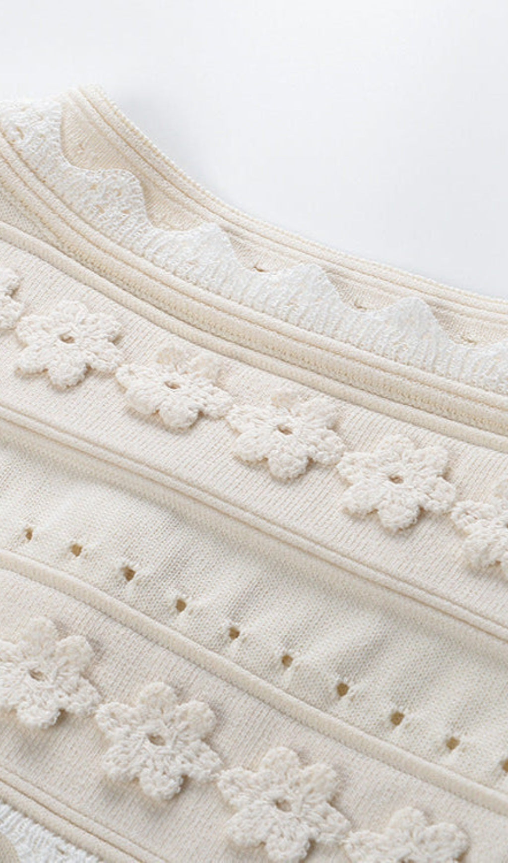 Crochet Top in ecru