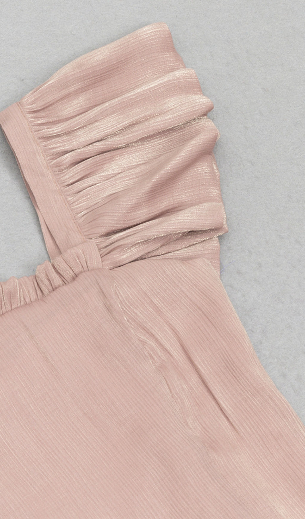 Ruffled Square - Neck Slit Midi Dress in Light Pink