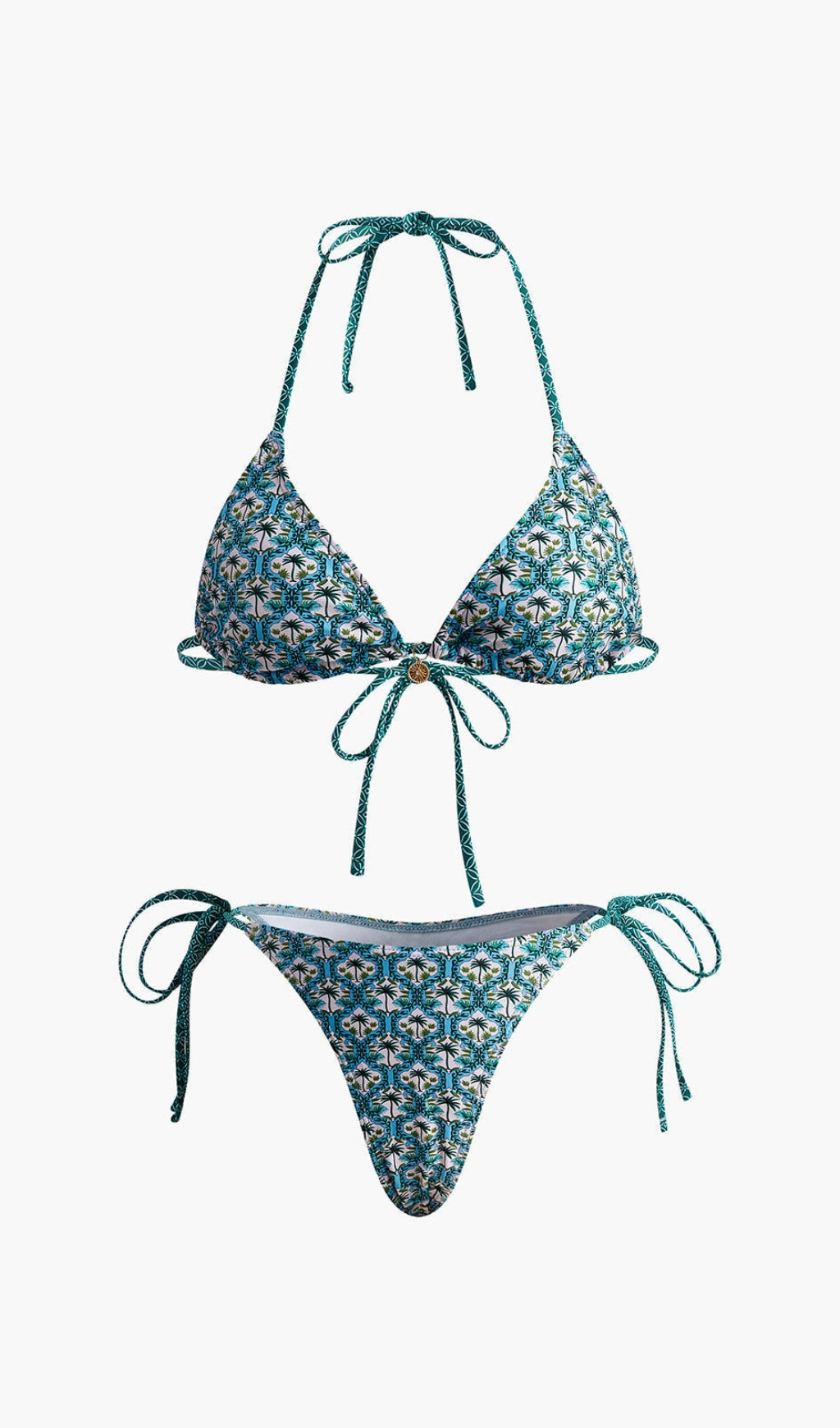Printed Lace Bikini Set