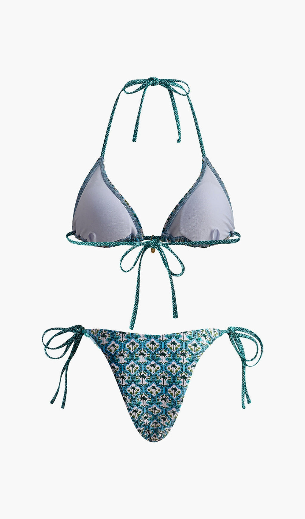 Printed Lace Bikini Set
