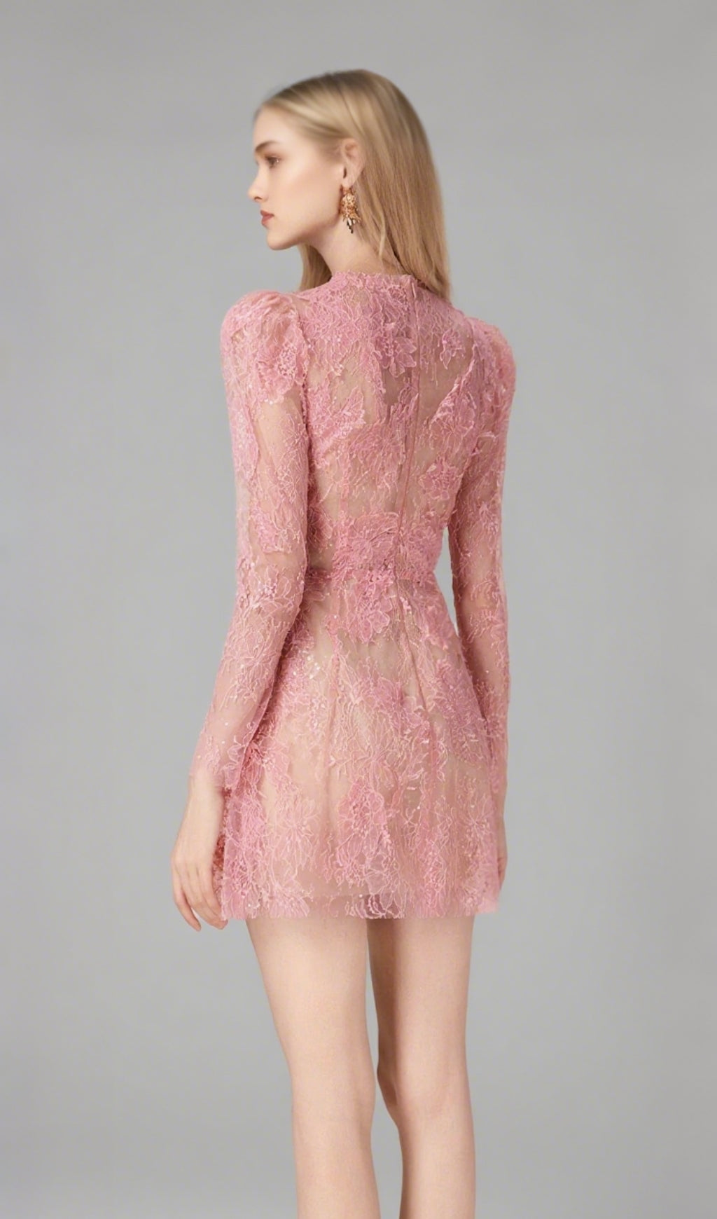 FLORAL AND RAMAGE EMBROIDERY MIDI DRESS