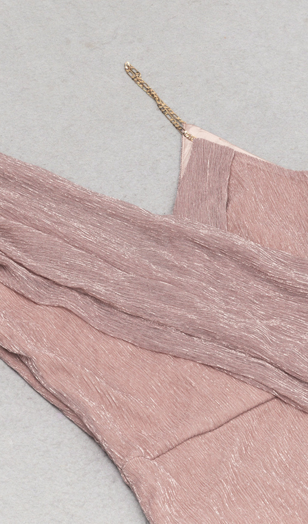 Draped Mesh - Insert One - Shoulder Dress in Light Pink