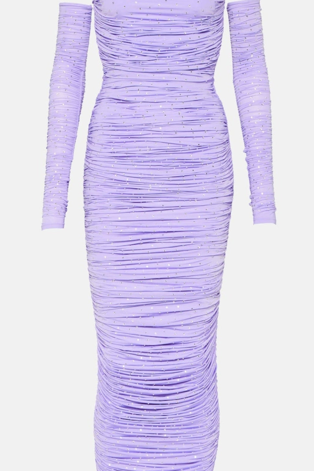 Tisa Crystal-embellished Ruched Midi Dress