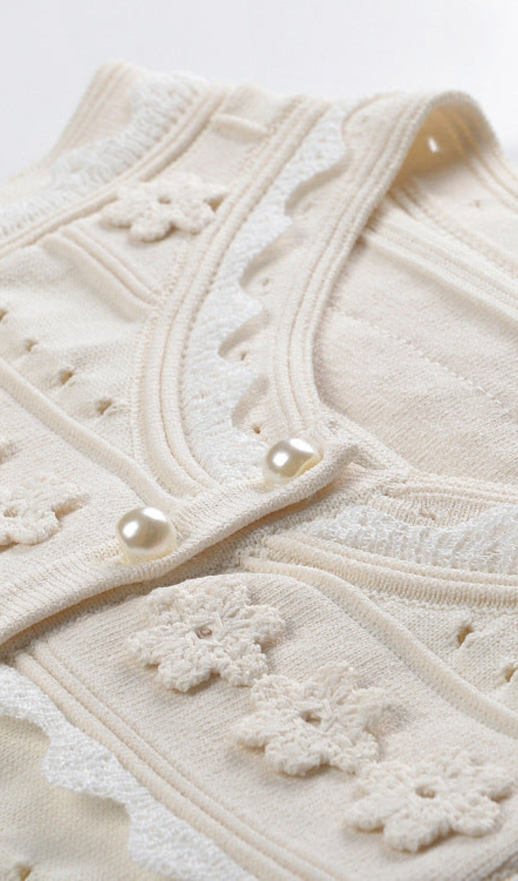 Crochet Top in ecru