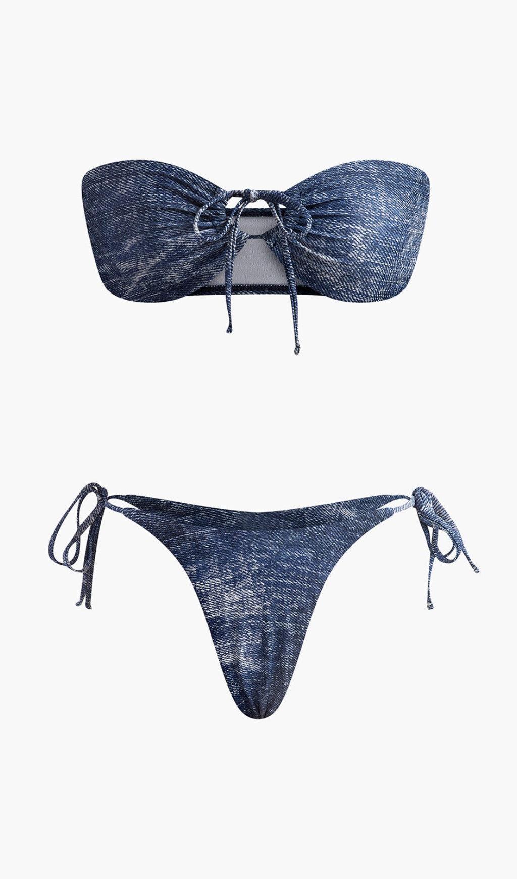 Vintage Strapless Bikini Set