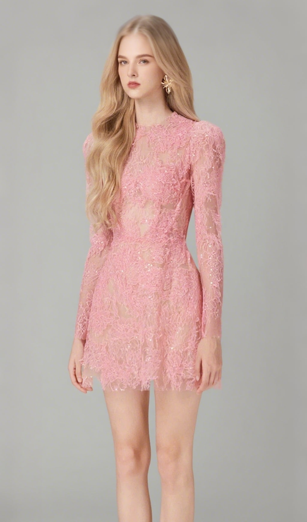 FLORAL AND RAMAGE EMBROIDERY MIDI DRESS