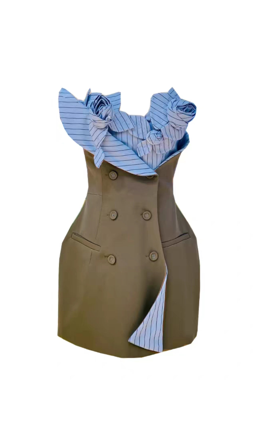 3D flowers Bustier Mini Dress