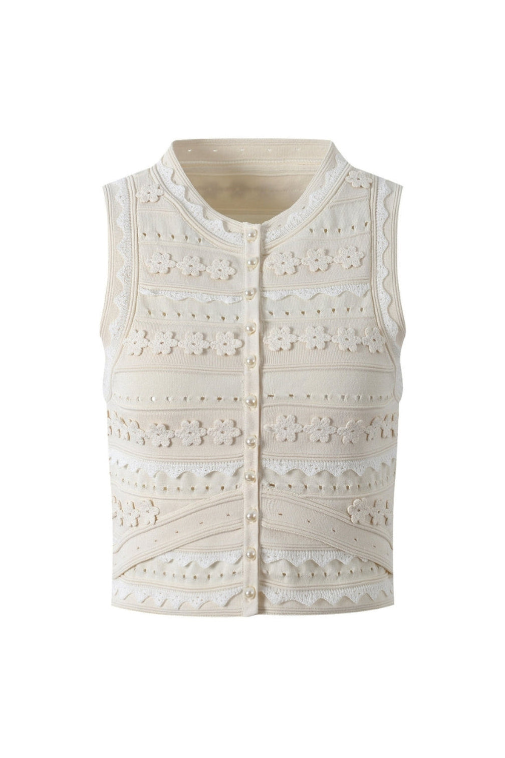 Crochet Top in ecru