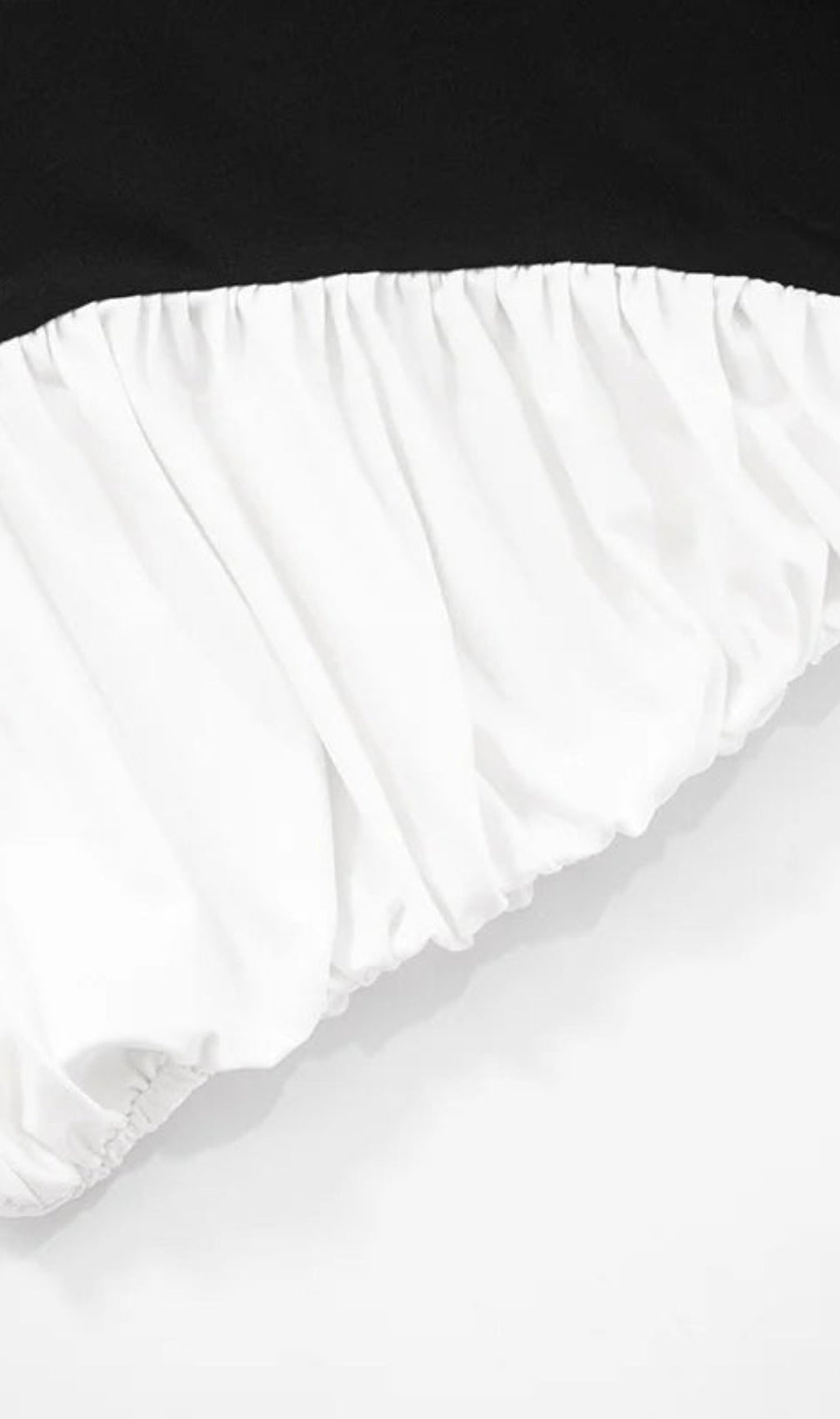 Chic Black & White Ruched Panel Halter Mini Dress - Modern & Versatile